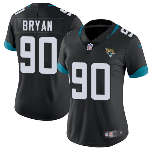 Nike Jacksonville Jaguars #90 Taven Bryan Black Team Color Women Stitched NFL Vapor Untouchable Limited Jersey